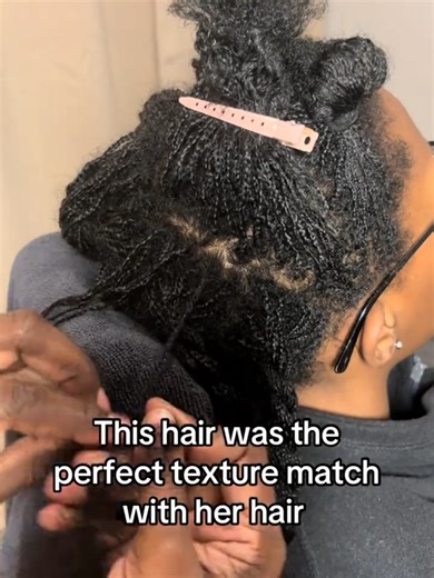 Let's add extensions to her braid locs😍@nisa_renee #exyhair #locstyles #kinkyhair #microlocs #humanhair #sisterlocks