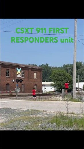 CSXT 911 First Responders Unit Leads CSX M369 At Walkerton, IN