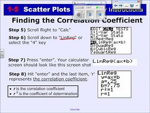 Creating a scatter plot and trend line Using Graphing Calculator