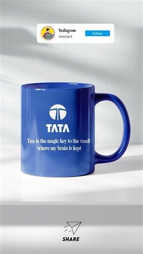 Creating Tata Coffee Mug Brand Mockup Design in Photoshop | Realistic Product Presentation