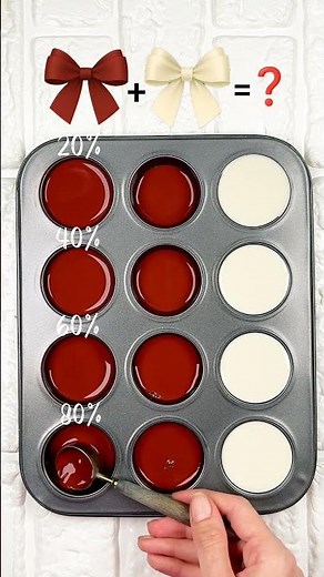 colorpalette | “Deep Red + Cream Color Mix | 4 Aesthetic Palette Ratios” #colormix #colormixing