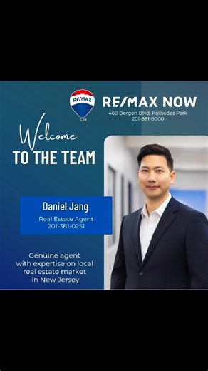 Daniel Jang is a knowledgeable and reliable realtor in New Jersey, known for his professionalism and strong understanding of the local market. He consistently puts his clients’ best interests first and guides them through each transaction with clarity and integrity. Welcome to the Real Estate Dream Team, Remax Now. | Simon Kim