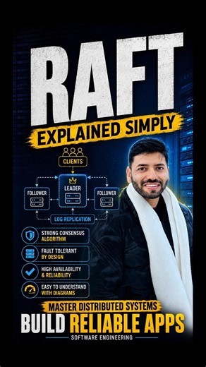 Raft Algorithm Explained in 30 Seconds #raft #algorithm #systemdesign #database #interview #job