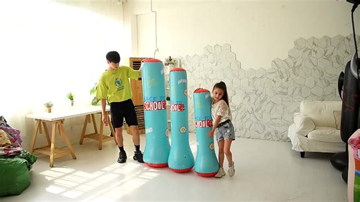 Custom Pattern Custom Color Boxing Bag Fitness Home Gym PVC Fitness Heavy Inflatable Punching Bag With Stand