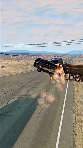 Realistic Highway Car Crashes #655