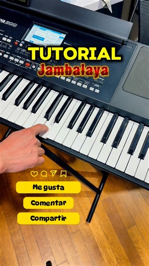 Modo tutorial - Jambalaya #musicaparabailar#elcoyotemusic#moviditas#teclados #Bailar