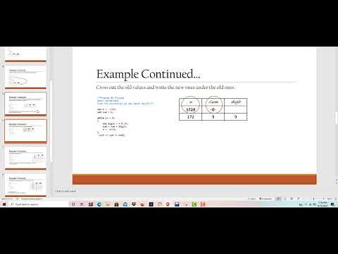 Hand-Tracing Through a Simple C++ Program