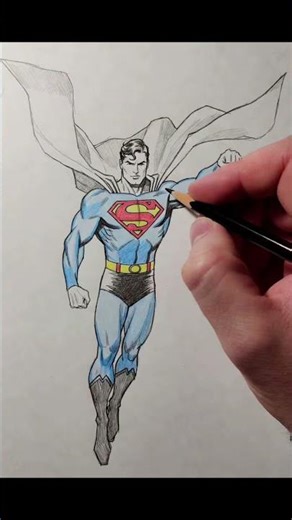 The Art of Superman – Hand Drawing in Progress”#Superman #PencilDrawing #HandDrawing #ArtProcess#ai