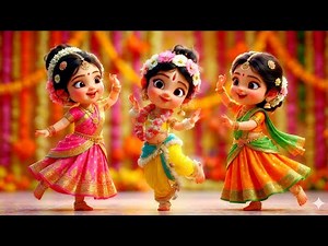 Cutest Radha Krishna Babies Ever 😍 | Divine Baby Dance | 4K HD Video 🌸 #ai_cartoons_star