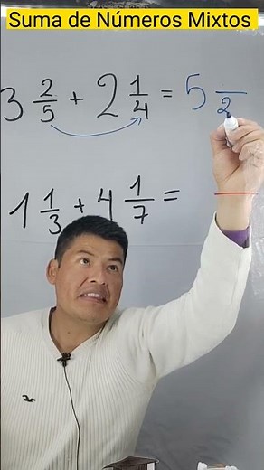 Suma de números Mixtos ✅ como sumar fracción y número Mixtos #suma #sumadenumerosmixtos #numeros