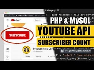 CARA MUDAH: MEMANFAATKAN YOUTUBE API SUBSCRIBER COUNT DENGAN PHP & MySQL // Youtube Api View Count