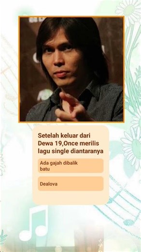 karir musisi terkenal once Mekel #music #quiz #dewa19 #popmusic #education
