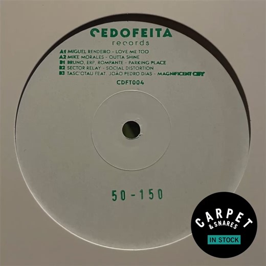 Carpet & Snares Records | CARPET EXCLUSIVE 🚨 in stock! Our friends at @cedofeitarecords return with their fourth instillation 🤝 Five varied tracks across house,... | Instagram