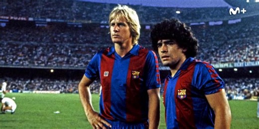 Así fue el encuentro de dos mitos azulgrana: Bernd Schuster y Diego Maradona