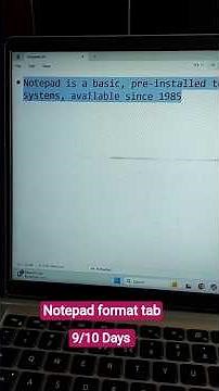 Notepad format tab || Notepad me text design kaise kare #notepad #explorepage #viral #shorts #trend