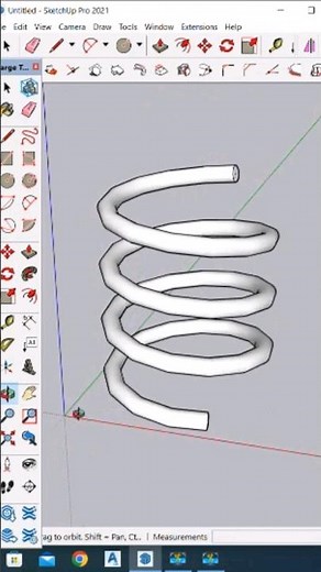 Spring modeling in SketchUp in Seconds! #sketchup #spring #3dmodeling