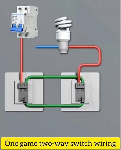Single Gang Two-Way Switch Wiring#shortvideo