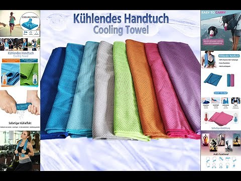 Kühlendes Handtuch Cooling Towel Mikrofaser Anwendung