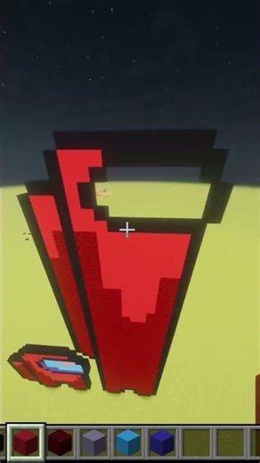 building tall amoungus #minecraft#shorts