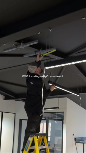 Installing a commercial air conditioning cassette unit. Clean positioning, secure fixings and careful installation, because quality matters long after the job’s finished. Book your installation: 📞 02382 256727|🌐 foac.co.uk #acinstallation #tradetok #hvacinstallation #hvacinstaller #hvacservices