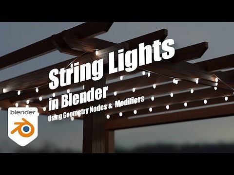 Making A String of Lights in Blender using Geometry Nodes & Modifiers