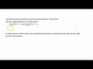 Continuity & One-Sided Limits