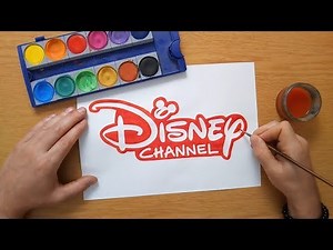 red Disney channel logo - painting