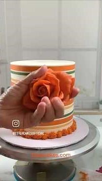 Thanksgiving cake tutorial 🧡 #thanksgiving #cake #blessed #thankyou #tutorial #howto #behindthescene