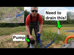 Draining My Flooded Dirt Track - Can This Cheap Dirty Water Trash Pump Do The Task?