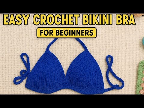 Easy Crochet Bikini Bra | Step-by-Step Beginner Tutorial