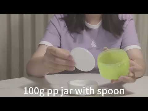 Round 100G PP Cream Jar with Magnetic Spatula