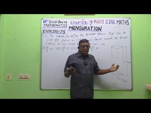 RAVI STAR MATHS,(10th Maths),(STATE BOARD),{MENSURATION},[EXERCISE=7.5],Q.13