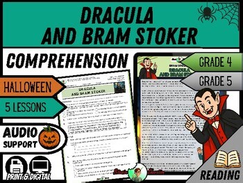 Dracula and Bram Stoker | Halloween | Reading Comprehension | Grade 4/5
