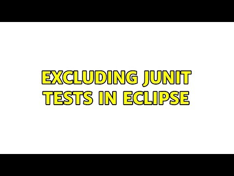 Excluding JUnit tests in eclipse