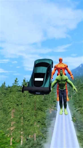 INSANE High-Speed Car Jump Off the Ramp 😱🚗 | #Shorts #carjump #fastcar #cars #insanestunt #h #els10#