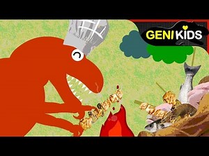 ▶Genikids Dino Movie◀ #17 DINOSAURS the Cook | Dinosaurs Short Cartoon for Kids