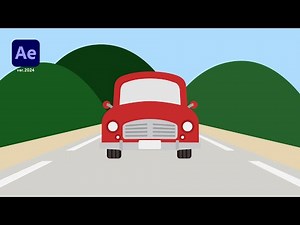 【AE】3Dカメラを使った簡単な車のイラストアニメーション / アフターエフェクツ