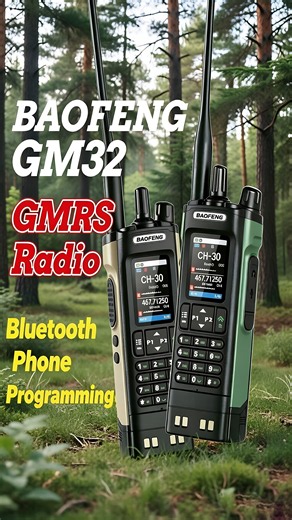 No Cables Needed! 📱 BAOFENG GM32 GMRS Radio Bluetooth Programming Guide #walkietalkie #radio