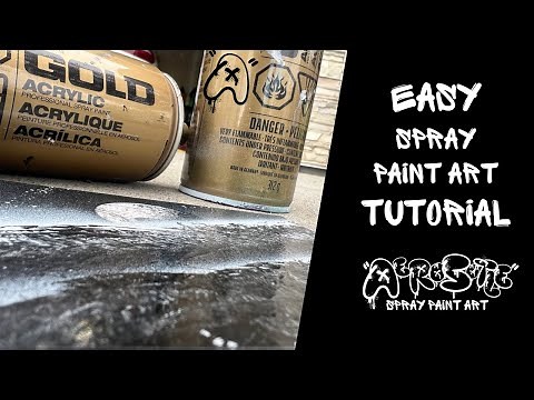Quick and Easy Spray Paint Art Tutorial: Moonlit Mountain Scene