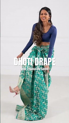 How to dhoti Saree drape | Saree draping | modern saree look | south asian Saree | #shorts