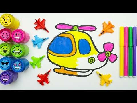 How to draw a Helicopter Easy - Step by Step Drawing for Kids