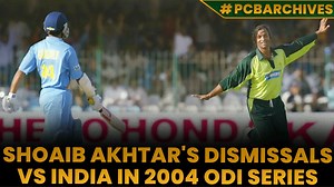 592K views · 20K reactions | A Rawalpindi Express special  ️ Relive all the wickets Shoaib Akhtar took in the ODI series during India's tour of Pakistan in 2004 ⚡ #FromThePCBArchives | Pakistan Cricket Team | Facebook