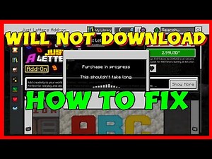 How To Fix Minecraft Add-On Not Downloading Easy