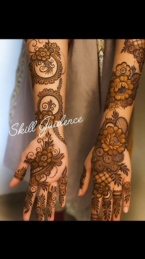 💯 Elegant Arabic strokes aur stylish floral patterns ka perfect combo… Ye mehndi design haathon ko deta hai soft, classy aur festive glow. Bridal ho ya party look — har occasion pe ye design bilkul highlight ban jata hai. ✨🌿 #MehndiDesign #MehndiArt #HennaDesigns #ArabicMehndi #IndianMehndi #StylishMehndi #FashionReels #TrendingReels #ReelsViral #MehndiLovers #HaathPhool #BridalMehndi #ReelsTrend #FestivalLook #skillguidence | skill guidence