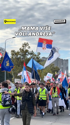 11K views · 1.9K reactions | „Mama više voli Andreja“ - povik studenata sa kojim je započeta šetnja ka Novom Sadu. | Zoomer | Facebook