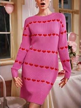 Wenrine Heart Sweater Dress Review – The CUTEST Valentine's Day Outfit? 💖👗