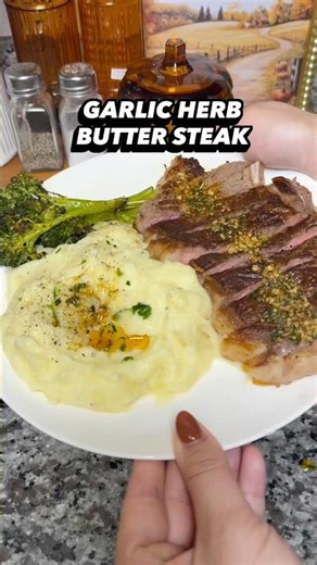 Garlic Herb Butter Steak Dinner | Easy Steak Recipe #recipes