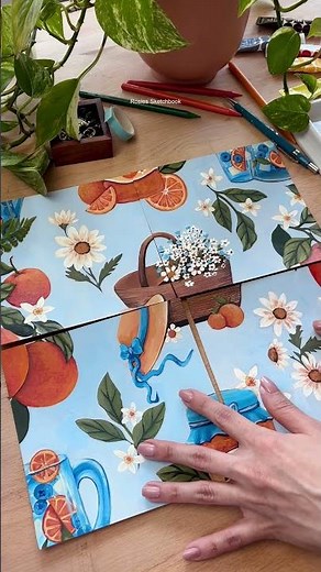 Creating a repeat pattern #patterndesign #gouacheart #artshorts