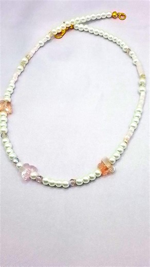 Girls- pearl -butterfly- necklace , little girl- jewelry-birthday-spring-necklace