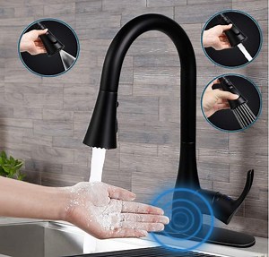 [Hot Item] American Intelligent Touchless Mechanical Motion Sensor Kitchen Sink Faucet Mixer Kitchen Water Tap with Pull out Pull Down Sprayer Shower